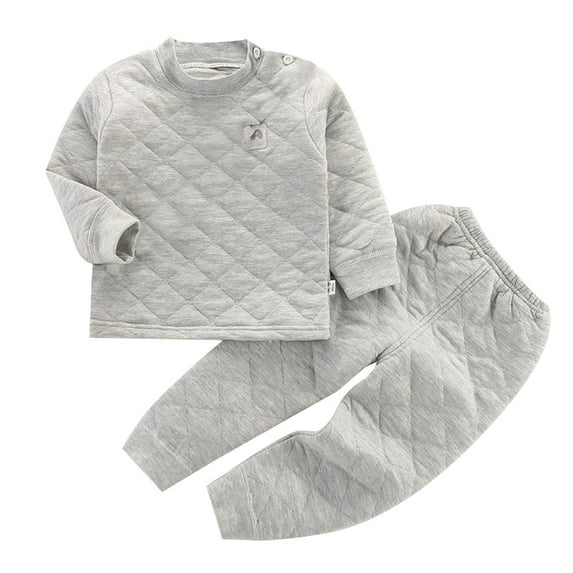 LUOGENLI Girl Summer Outfits Size 14-16 Children's Warm Underwear Set Clip Cotton New Baby Warm Thickening Plus Cotton Undercoat Winter Children's Clothing 3-4 Years