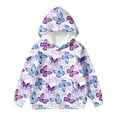 thumbnail image 1 of LUOGENLI Girl Sweatshirt 5T Kids Boys Girls Hooded Jacket Prints Hoodie Sweatshirt Toddler Child Pullover Hoodies for Girls 5T Purple Size 13-14 Years, 1 of 4