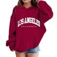 thumbnail image 1 of LUOGENLI Girl Sweatshirt Dress Girls Hoodies and Sweatshirts for Girls Cute Long Sleeve Pullover Sweatshirt for Kids Casual Comfortable Wear for Daily Activities Red Size 3-4 Years, 1 of 4