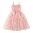 thumbnail image 1 of LUOGENLI Girls Dresses 10-12 One Shoulder Kids Girls Tulle Skirt Summer Fashion Little Print Puffy Princess Dress Children's Beach Dress Girls Dresses Size 8 Party 12-18 Months, 1 of 4