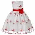 thumbnail image 1 of LUOGENLI Girls Dresses 10-12 Plus Embraoidered Princess Skirt Lace Lace Performance Dress Christmas Party Dress Flower Girls Bridesmaid Dress Long Wedding Dresses Tulle Party Red-a Size 5-6 Years, 1 of 9