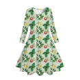 thumbnail image 1 of LUOGENLI Girls Dresses Size 10-12 Cotton Kids Toddler Girls Christmas Trees Deer Print Christmas Long Sleeve Party Princess Dress Dresses for Girls 14-16 Years Old 8-9 Years, 1 of 3