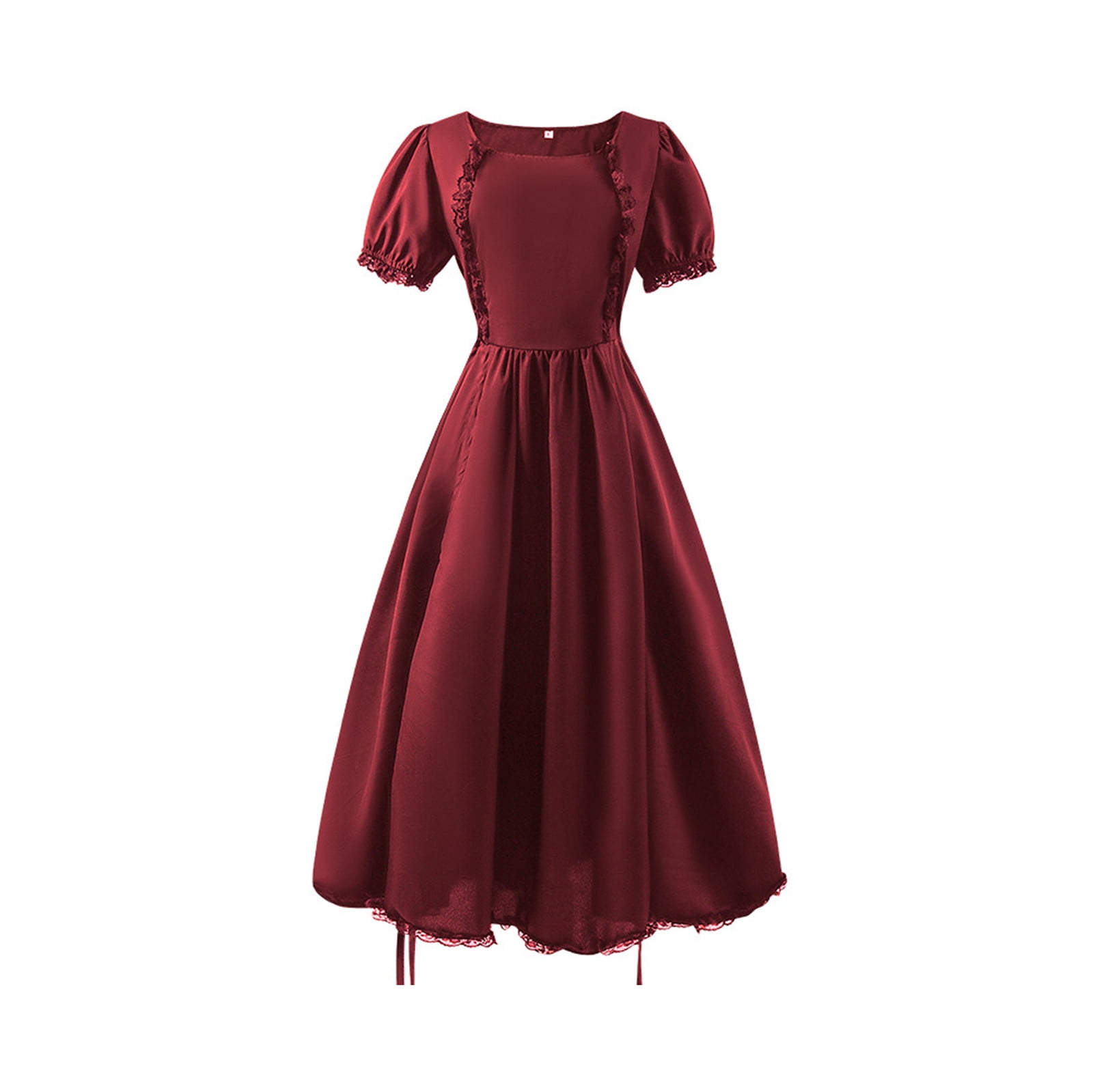 LUOGENLI Girls Dresses Size 12 Plus Size Big Girls Dresses Ruffled Classical Puff Sleeve Waist Dress Belt Gown Graduation Dresses For Girls 12-14 Bodycon Black 15-16 Years