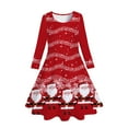 thumbnail image 1 of LUOGENLI Girls Dresses Size 14-16 Graduation Kids Toddler Girls Christmas Trees Deer Print Christmas Long Sleeve Party Princess Dress Dresses For Girls 12-14 Prom 4-5 Years, 1 of 3