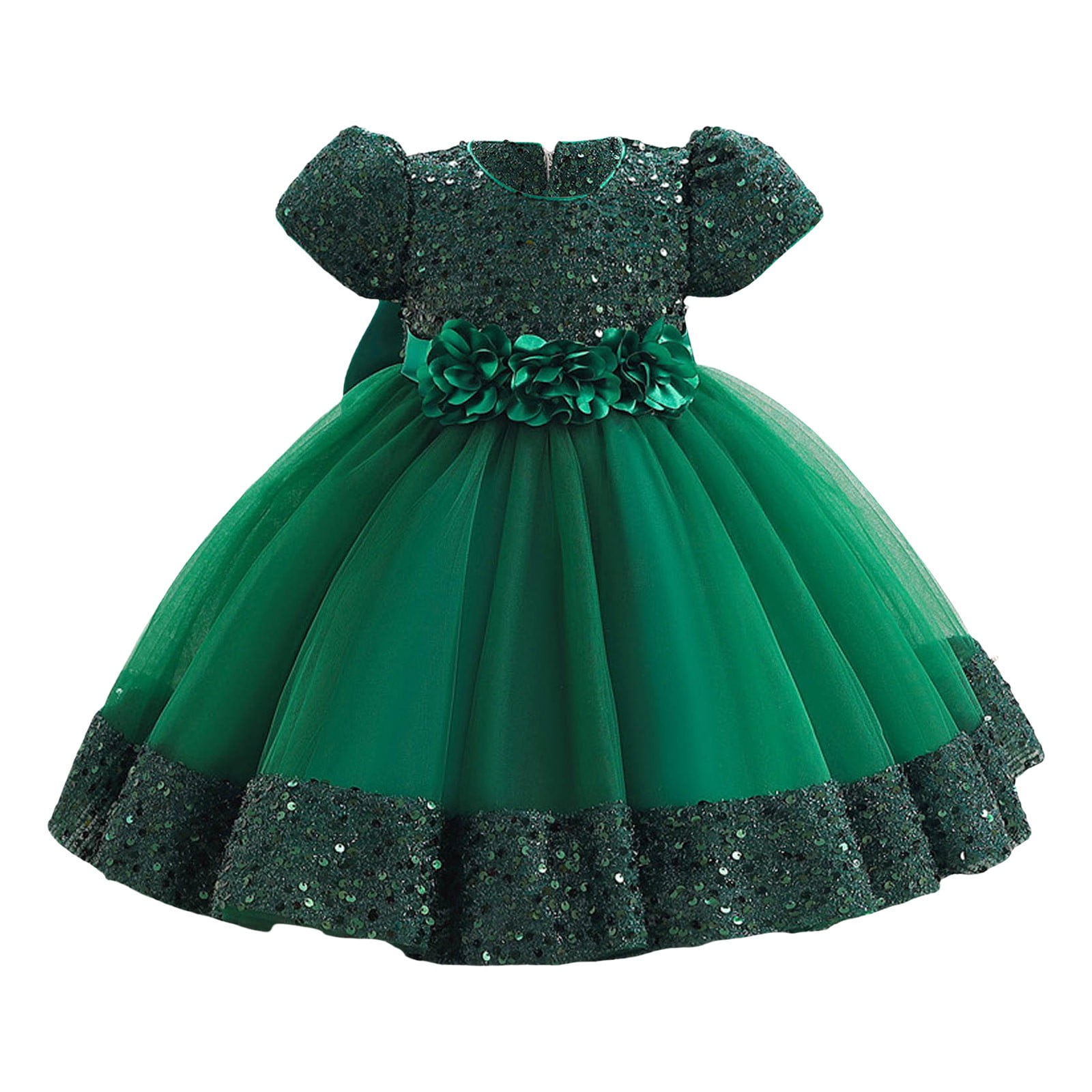 LUOGENLI Girls Dresses Size 5T Children Baby Kids Spring Summer Girls Party  Dress for Girls Colorful Train Kids Gown Girl Dresses Birthday Party  Princess Children Dress Dark Green 6-12 Months - Walmart.com