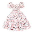 thumbnail image 1 of LUOGENLI Girls Dresses Size 6 Toddler Girls Short Sleeve Prints Dress Dance Party Dresses Clothes Girls Skirts Size 7-8 Girls Dresses Size 14-16 Casual 6-7 Years, 1 of 7