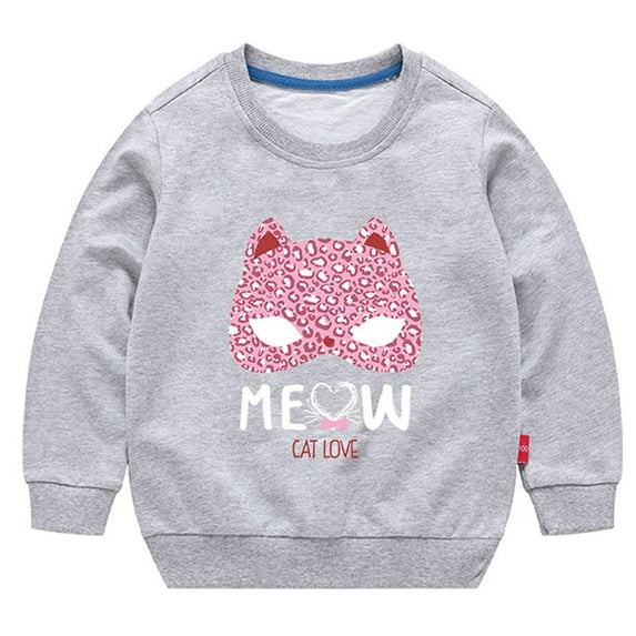 LUOGENLI Girls Hoodies 10-12 Unisex Kids Print Cotton Pullover Sweatshirt T Shirt Toddler Baby Crewneck Long Sleeve Tops Blouse Girls Hoodies Size 10-12 Zip Girls Hoodies 10-12 1-2 Years