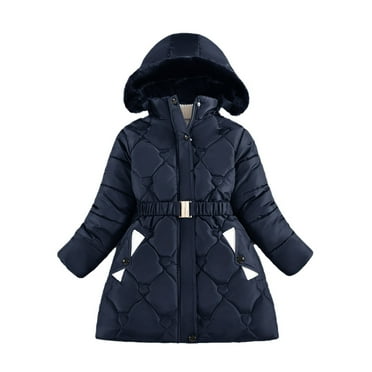 LUOGENLI Girls Jacket 4T Kids Toddler Baby Unisex Patchwork Spring Winter Cute Coat Hooded Padded Jacket Outwear Clothes Girls Jacket Size 7 Girls Jackets Size 10-12 Girls Navy 8-9 Years