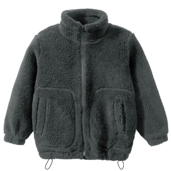 LUOGENLI Girls Jackets Size 10-12 Dressy Toddler Girls Boys Winter Long Sleeve Warm Solid Color Thicken Stand Drawstring Thermal Coat Jacket Cute Jackets for Girls 10-12 2-3 Years