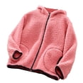 thumbnail image 1 of LUOGENLI Girls Jackets Size 14-16 Lightweight Toddler Boys Girls Long Sleeve Winter Solid Hooded Zippered Coat Jacket Thicken Warm Outwear Jackets for Girls 9-10 Jackets for Girls 14-16 7-8 Years, 1 of 8