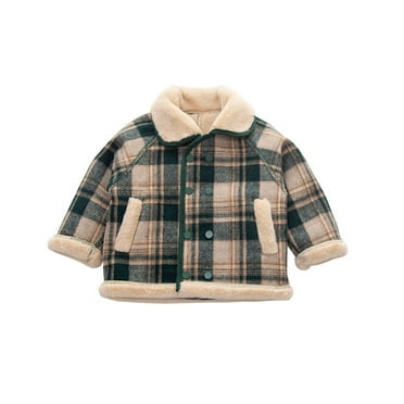 LUOGENLI Girls Jackets Size 14-16 Spring Children's Autumn and Winter Coat Boys Girls Double Woolen Cloth Coat Plus More Wool Coat Girls Jackets Size 7-8 Summer 6-12 Months