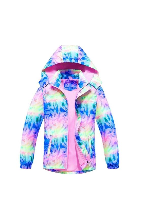 Girls Jackets Size 8-10 Softshell Jacket Girls' Rain Jacket Children's Winter Jacket Transition Jacket With Water Breathable Jacket With Hood Girls Jackets Size 14-16 Sports 11-12 Years