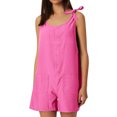 thumbnail image 1 of LUOGENLI Girls Jumpsuits Girls Summer Sleeveless Casual Romper Spaghetti Strap Shorts Jumpsuit with Pockets Girls Rompers Size 6-7 3 Pack Rompers for Girls Size 14-16 5-6 Years, 1 of 5