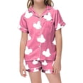 thumbnail image 1 of LUOGENLI Girls Pajamas Size 10-38 Sets Toddler Sleepwear Set Short Sleeve Pajamas for 2 3 Year Olds Comfortable Home Loungewear Girls Pajamas Size 10-43 Pants Set Size 2-3 Years, 1 of 4