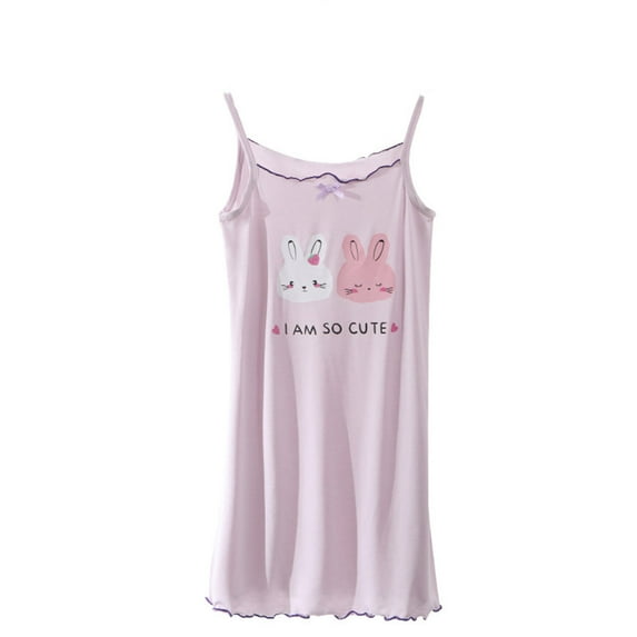 LUOGENLI Girls Pajamas Size 8-10 Set Kids Toddler Baby Girls Spring Summer Print Sleeveless Princess Dress Nightdress Girls Pajamas Size 14-16 Preppy Girls Pajamas Size 10-12 Silky 9-10 Years