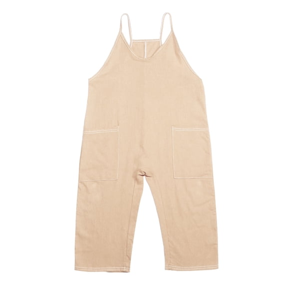 LUOGENLI Girls Rompers 3T Girls Casual Sleeveless Jumpsuits Spaghetti Strap Comfortable Loose Overalls Rompers Long Pants with Pocket 1 Piece Overalls Girls Rompers Size 7-8 Summer 10-11 Years