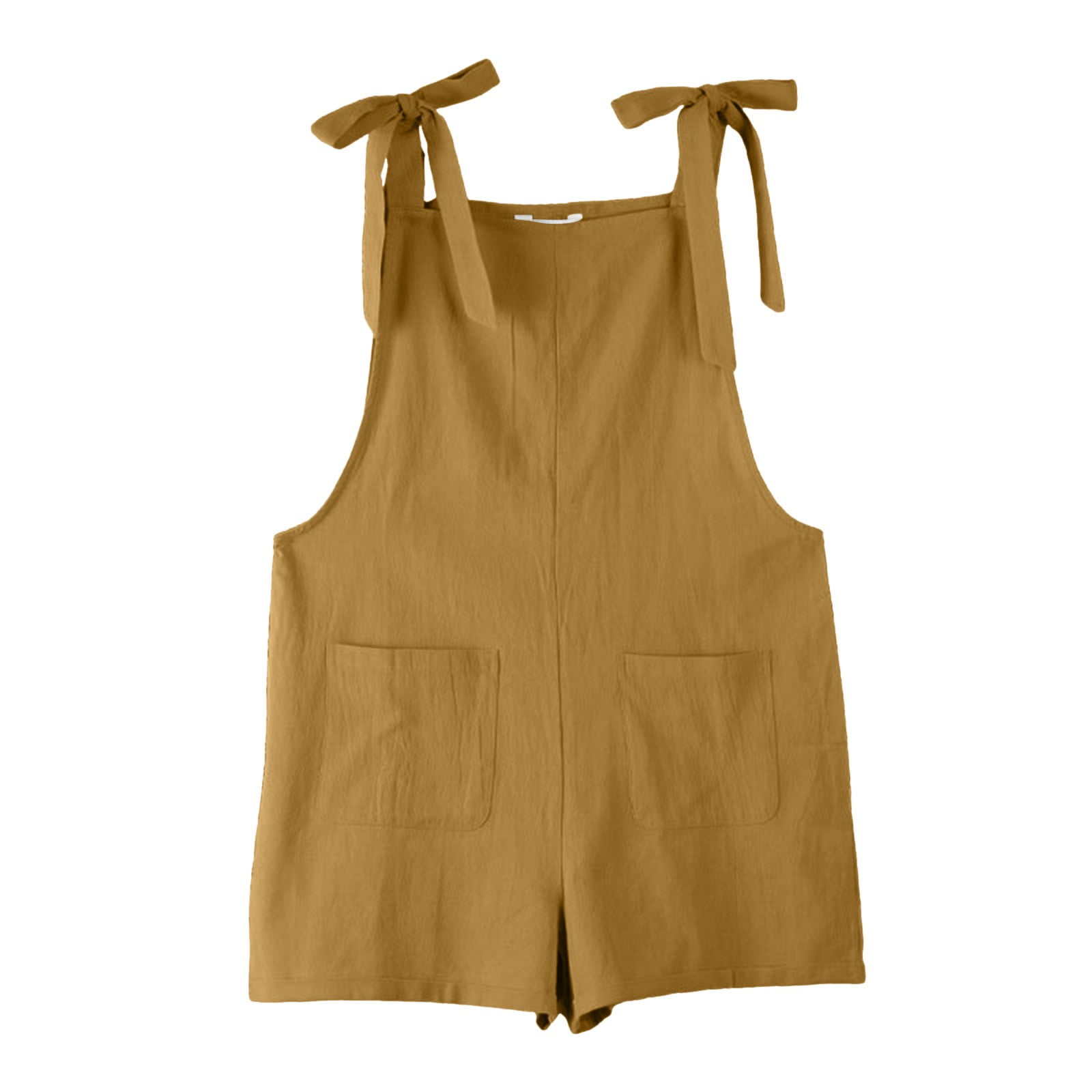 LUOGENLI Girls Rompers Size 14 16 Long Sleeves Girls Romper Sleeveless Adjustable Tie up Strap Short Jumpsuits Summer Clothes with Pocket Rompers for