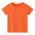 thumbnail image 1 of LUOGENLI Girls Shirts Size 14 16 Cotton Gender Neutral Child Comfortable T Shirt for Children Girls Shirts 5T Shirts for Girls 12-13 Orange 5-6 Years, 1 of 5