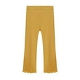 thumbnail image 1 of LUOGENLI Girls Shorts Size 12/14 Girls Wide Leg Pants Lightweight Casual Elastic Waist Straight Loose Trousers for Kids Girls Shorts Size 8 Girls Shorts Size 14-16 Knee Length Yellow-B 5-6 Years, 1 of 5