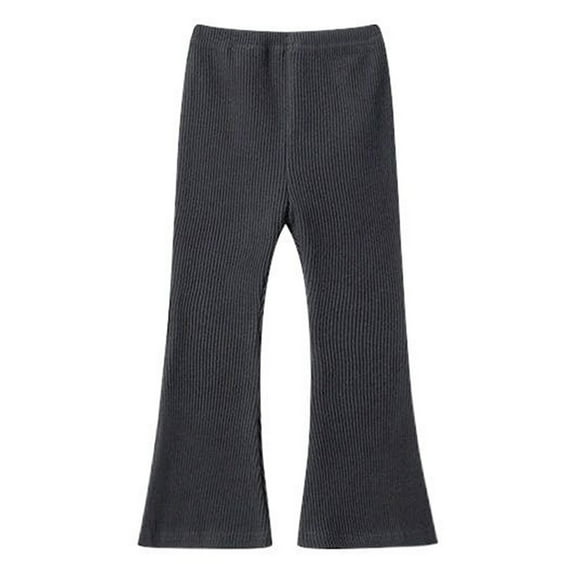 LUOGENLI Girls Shorts Size 12-18 Months Girl's Leggings High Waisted Flare Pants Yoga Bootcut Pants Solid Color Full Length Bottoms Girls Shorts Size 14-16 d-Gray2 3-4 Years