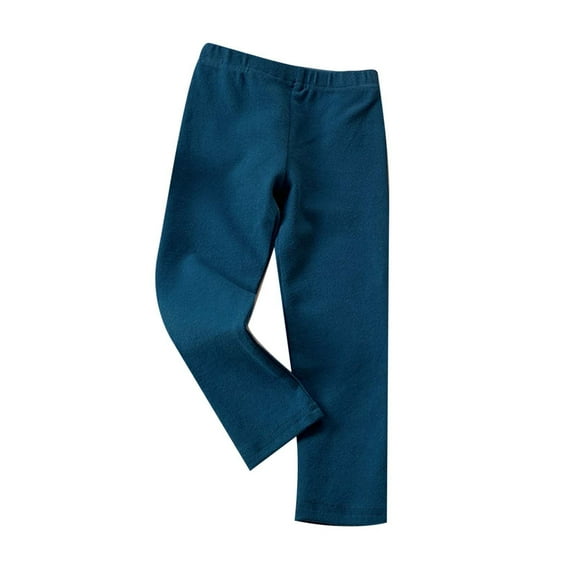 LUOGENLI Girls Shorts Size 7 Toddler Baby Girls Leggings Ribbed Ruffle No Print Tight Stocking Bottom Pants Girls Shorts Size 12/14 Shorts for Girls 4T Blue 3-4 Years