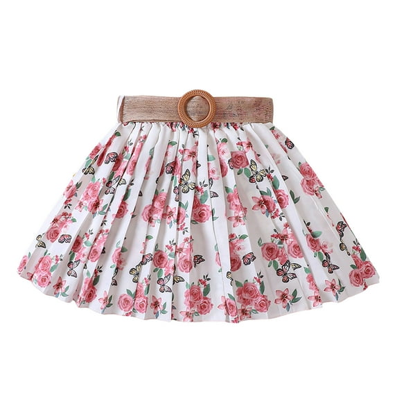 LUOGENLI Girls Skirts Size 10-12 Black Toddler Kids Baby Girls Baby Dancing Princess Skirt Cute Floral Print Skirt Girls Dresses Size 10-12 Summer Girls Skirts Size 8 7-8 Years