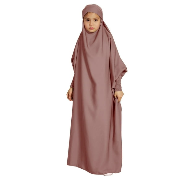 LUOGENLI Girls Skirts Size 14-16 Jean Girl Poses Solid Color Dress National Dress Skirt Arab Children's Wear Girls Skirts Size 14-16 Long Girls Dresses Size 12 Fancy 11-12 Years