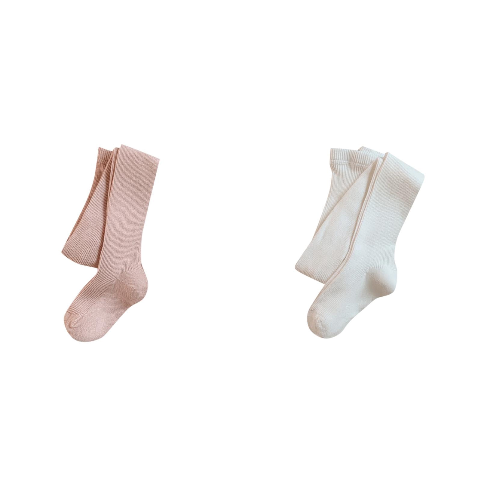 LUOGENLI Girls Socks 10-12 Years Old Cotton 2 Pack Girls Tights Knit Leggings Cotton Toddler Girls Stockings School Tights Girls Socks 4-6 Years Crew Girls Socks Crew Black XXL