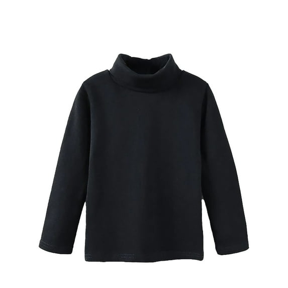LUOGENLI Girls St. Patrick's Day T Shirts Valentine's Day Size 14-16 Sets Children's Turtleneck Base Shirt 2024 Autumn and Winter Long Sleeved T Shirts with Warm Tops Black 15-16 Years