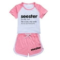 thumbnail image 1 of LUOGENLI Girls Summer Outfits Size 10-12 Summer Summer ChildKid Boys Girls Soft Short Sleeve Shirt Blouse Top and Shorts Casual Outfit Set Girls Summer Outfits Size 6 6-7 Years, 1 of 5