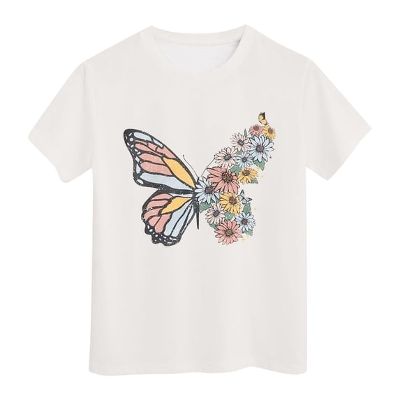 LUOGENLI Girls Summer Tops Size 16-18 Girls Short Sleeve T Shirts Kids Summer Tops Crewneck Tees 3 13 Years Tank Tops for Girls 10-11 Tank Tops for Girls 8-9 Green 6-7 Years