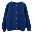 thumbnail image 1 of LUOGENLI Girls Sweaters Size 7-8 Soft Baby Toddler Boys Round Neck Cardigan Sweater Girls Button Closure Jacket Outwear Winter Coat Tops Clothes Girls Sweaters Size 6-7 Blue 18-24 Months, 1 of 3
