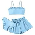 thumbnail image 1 of LUOGENLI Girls Swimsuits Size 10-12 Two Piece Girls Bikini Swimsuits with Shorts Kid 3 Piece Bikini Sets Sport Bathing Suits Girls Swimsuit Size 7-8 Girls Swimsuit Size 10 Tankini Blue 14-16 Years, 1 of 7