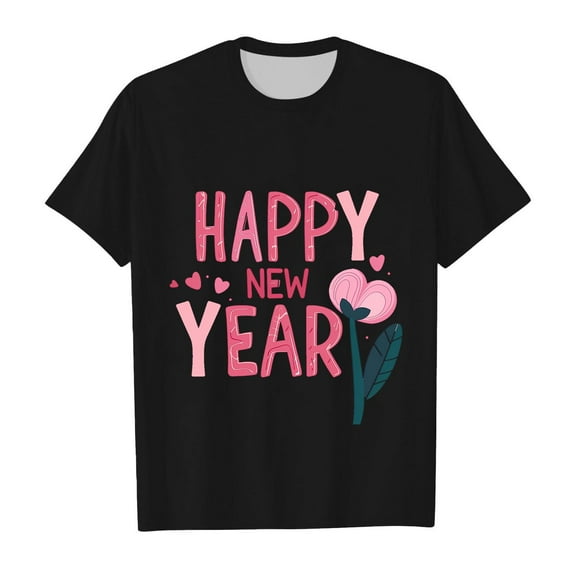 LUOGENLI Girls T Shirts Valentine's Day Size 7-8 Dressy Kids New Year 2025 Printed Short Sleeve T Shirt Tops Casual St. Patrick's Day T Shirts for Girls 10-12 Black 12-13 Years