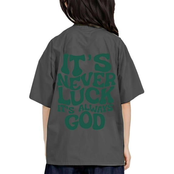LUOGENLI Girls T Shirts Valentine's Day Size 7-8 White Children's Printed Round Neck Short Sleeved T Shirt for Boys and Girls Girls St. Patrick's Day T Shirts Size 7-8 White Grey 12-13 Years