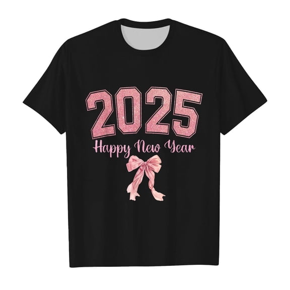 LUOGENLI Girls T Shirts Valentine's Day Size 7-8 Yellow Kids New Year 2025 Printed Short Sleeve T Shirt Tops Casual Girls St. Patrick's Day T Shirts Size 6 Black 6-7 Years