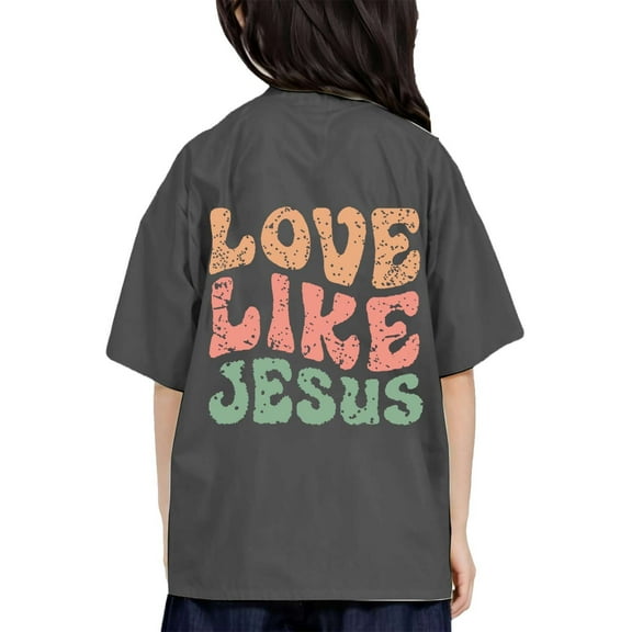 LUOGENLI Girls T Shirts Valentine's Day Size 8 Tie Dye Children's Printed Round Neck Short Sleeved T Shirt for Boys and Girls Crop St. Patrick's Day T Shirts for Girls 10-12 Grey 6-7 Years