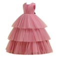 thumbnail image 1 of LUOGENLI Graduation Dresses for Girls 12-14 Long New Middle And Big Children's Princess Dress Dress Long Mesh Tutu Dress Girl Performance Piano Dress Girls Dresses Size 14-16 5-6 Years, 1 of 4