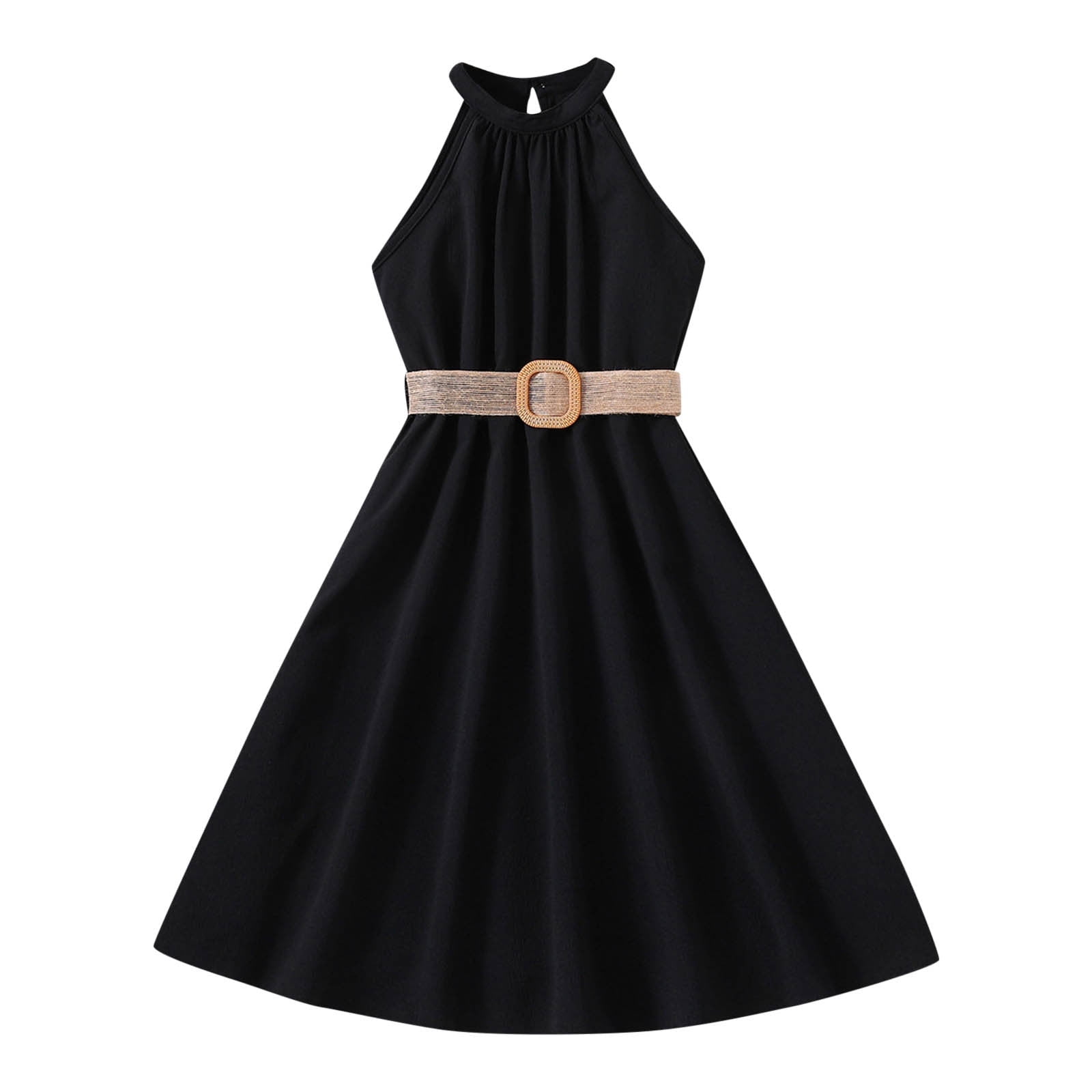 Luogenli Graduation Dresses For Girls 12-14 Tight Children's GIRL's Summer 2024 Children's Clothing New Children's Clothes Lace V Neck Short Sleeved