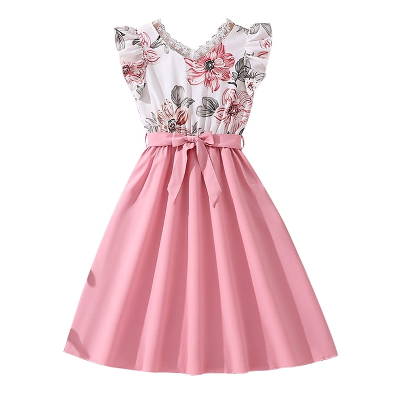 LUOGENLI Graduation Dresses For Girls 12-14 Tight Children's GIRL's Summer  2024 Children's Clothing New Children's Clothes Lace V Neck Short Sleeved Dress  Dresses For Girls Size 6-7 7-8 Years - Walmart.com