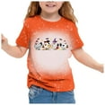thumbnail image 1 of LUOGENLI Shirts for Girls 14-16 Cute Kids Girls Cute Graphic Print Round Neck Short Sleeve Tee Summer Casual T Shirt Crop Tops for Girls 8-9 Tops for Girls 7-8 Trendy Orange 3-4 Years, 1 of 4