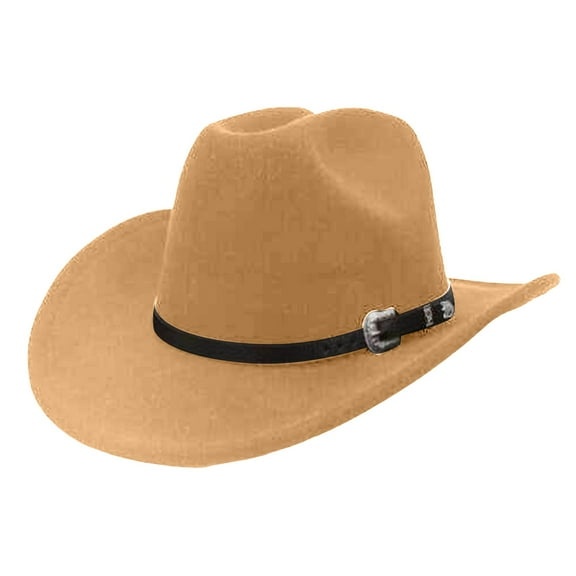 LUOGENLI Hats Mens Hats Fedora Straw New Straight Cowboy Hat British Style Fedora Flat Top Black Top Hat European and Style Hat Mens Hats Winter Fedora Winter Hats for Women Fashionable Bronze M