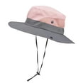 thumbnail image 1 of LUOGENLI Hats Mens Hats Fitted Sun Hats for Women Men Summer Hat Wide Packable Cowboy Hat Hiking Fishing Hats Mens Hats Fashion Unique Silk Lined Winter Hats for Women Brown One Size, 1 of 3