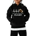 thumbnail image 1 of LUOGENLI Sweatshirts for Girls Football Fans Sports Gift Sweatshirt Vintage Rugby Player Sports Kids Boys Girls Rugby Pullover Hoodie Girls Hoodies Size 6 4-5 Years, 1 of 3