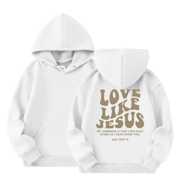 LUOGENLI Hoodies for Girls 10-12 Baggy Girls Casual Long Sleeve Hoodies Cute Oversized Pocket Sweatshirt Tops Girls Hoodies Cute Girls Hoodies Size 6 with Zipper White 3-4 Years