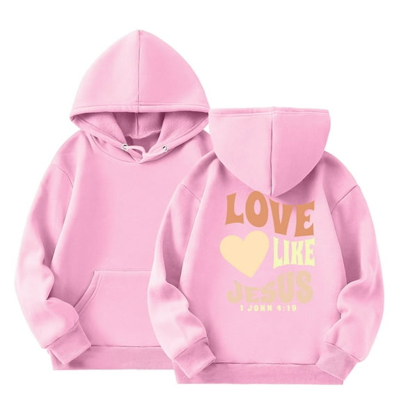 LUOGENLI Hoodies for Girls 10-12 Baggy Girls Casual Long Sleeve Hoodies Cute Oversized Pocket Sweatshirt Tops Hoodies for Girls 10-12 Baggy Hoodies for Girls 10-12 Preppy 4-5 Years