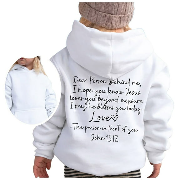 LUOGENLI Hoodies for Girls 10-12 Baggy Preppy Girl's Hoodie Long Sleeve Soft Sweatshirt Graphic Hoody Kids Cute Pullovers Top Clothes for Girls Hoodies for Girls 10-12 Baggy Preppy White 11-12 Years