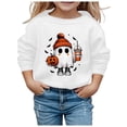 thumbnail image 1 of LUOGENLI Hoodies for Girls 10-12 Children Fashion Cute Printed Crew Neck Hoodless Long Sleeve Sweatshirt Tween Girls Sweatshirts Girls Hoodies White 3-4 Years, 1 of 4