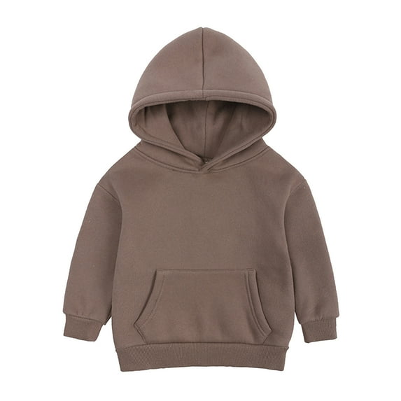 LUOGENLI Hoodies for Girls 10-12 Toddler Boys Girls Pullover Sweatshirt Children Solid Plus Babies Hooded Color Top Coat Girls Tops Girls Hoodies Size 14-16 3-4 Years