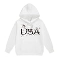 thumbnail image 1 of LUOGENLI Hoodies for Girls 11-12 Black Children's Middle and Large Children's Long Sleeved Letter Print Hooded Top Sweater Boys Zip up Hoodies White Size 4-5 Years, 1 of 2